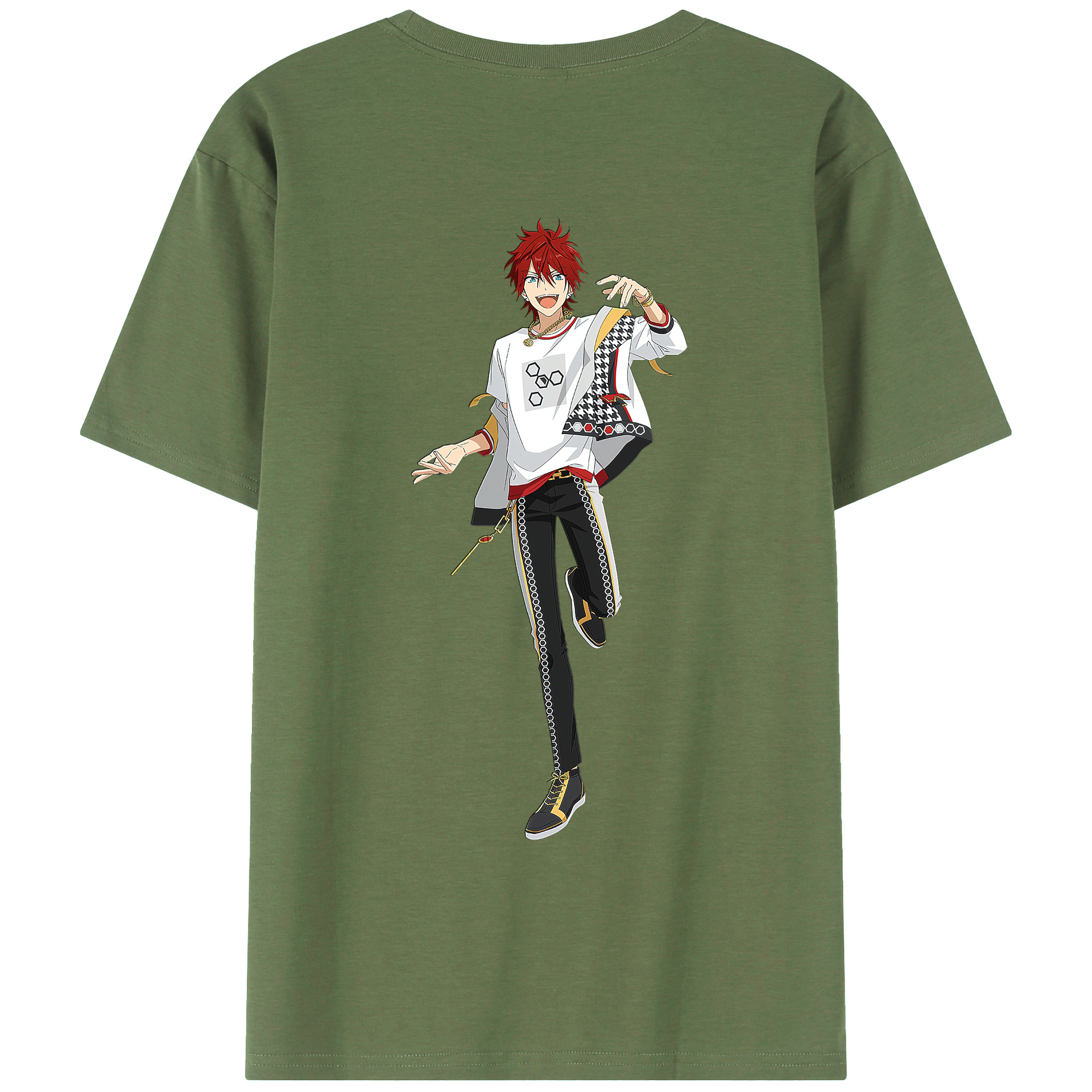 あんさんぶるスターズ! Ensemble Stars 綿100％ メンズ半袖Tシャツ（バックプリント） 通気性